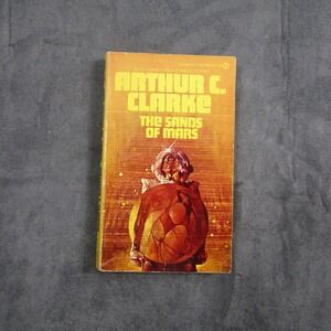 Signet The Sands of Mars Arthur C Clarke Adult OS Orange Vintage Sci-Fi Book